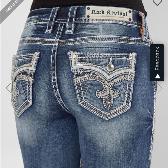 Rock Revival Denim - NWT Rock Revival embellished Easy fit jeans